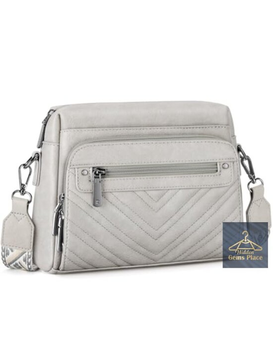 Handbags - Women's PU Leather Crossbody Bag with Detachable Strap